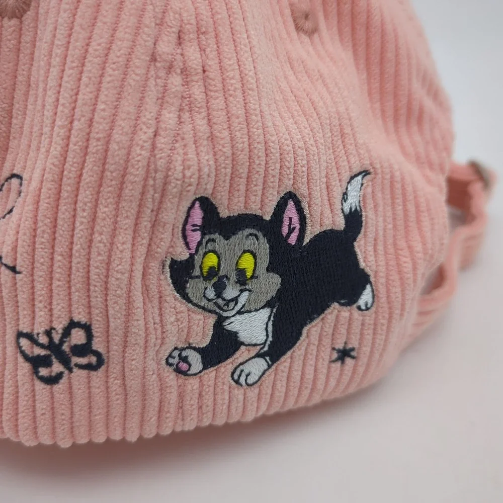 Disney Critters Corduroy Hat Cap Strapback Pink Peach Adjustable Tod Thumper